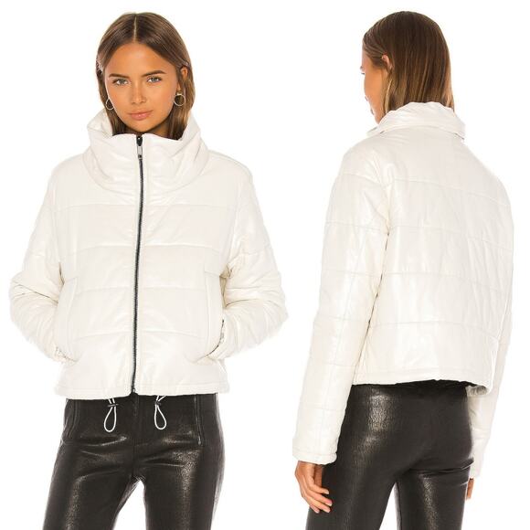 LTH JKT Cay‎ Cropped Puffer Jacket in Pearl White Size Small - Picture 1 of 14